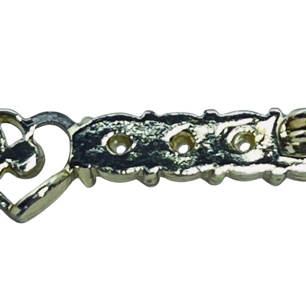 Sarah Coventry Gold Tone Faux Pearl & Rhinestone Bar Brooch (5592) - Picture 8 of 9